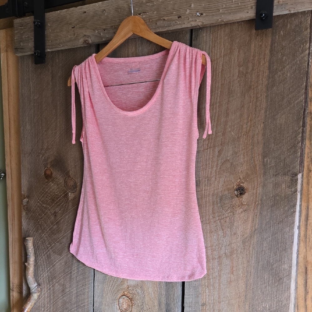 Columbia Light Pink Tank Top with Tie Straps